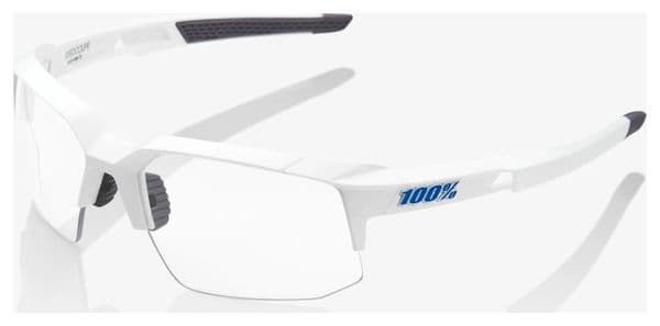 100% Speedcoupe Mat Wit / Blauwe Spiegelende Lens