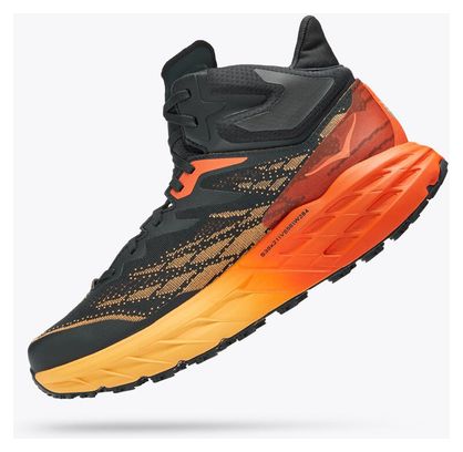 Hoka Speedgoat 5 Mid GTX Hiking Shoes Black Orange