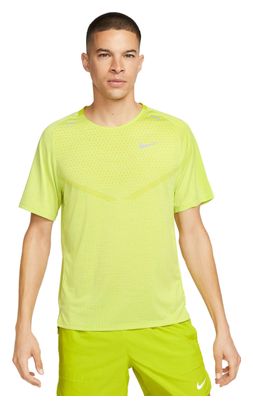 Nike Dri-Fit ADV TechKnit Ultra Yellow Short Sleeve Jersey