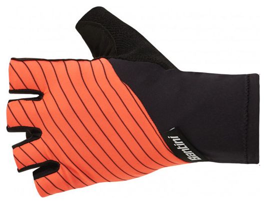 Santini Riga Short Gloves Orange/Black