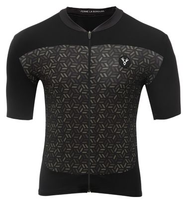 LeBram Kurzarm Jersey Croix de Fer Schwarz Khaki Slim Fit