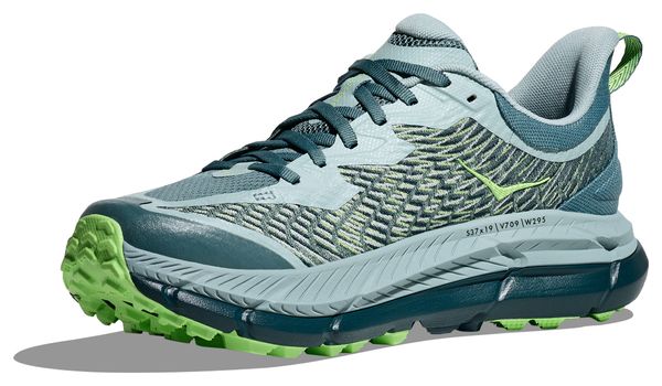 Blauw/Groen Hoka Mafate Speed 4 Trailschoenen voor Heren