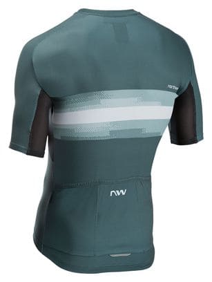 Maillot Manches Courtes Northwave Force Evo Vert/Gris Homme