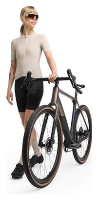Maillot cyclisme gravel manches courtes femme GM2 Raíz Beige