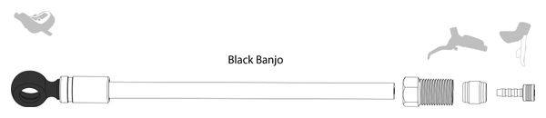 Kit de latiguillos hidráulicos para frenos de disco Sram Banjo negro (2000 mm) Negro