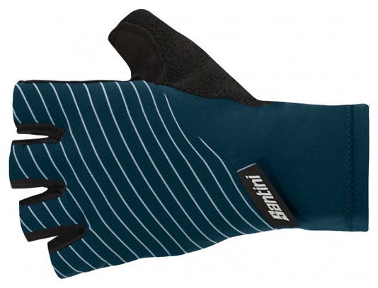 Santini Riga Unisex Short Gloves Blue