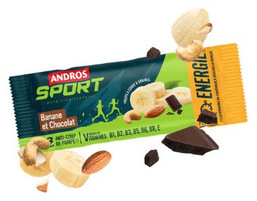 Andros Sport Chocolate/Banana Energy Bar 40g