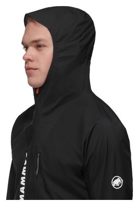 Chaqueta impermeable Mammut Aenergy TR HS con capucha, negra, para hombre