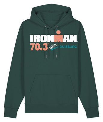 Felpa con cappuccio verde Ironman 70.3 Duisburg