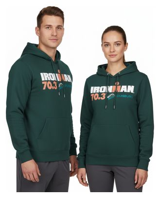 Felpa con cappuccio verde Ironman 70.3 Duisburg
