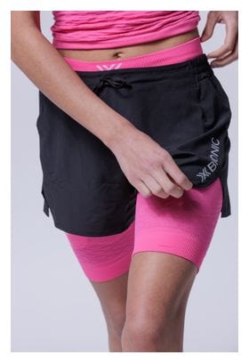 Short 2-en-1 X-Bionic Effektor Noir/Rose Néon Femme