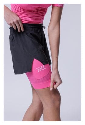 X-Bionic Effektor 2-in-1 Shorts Schwarz/Neonpink Women