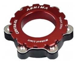 Adaptador Ashima Center Lock XL 6 Agujeros Rojo