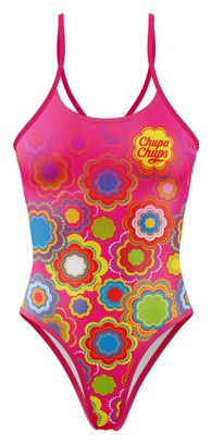 Badeanzug Women 1 Piece Otso Swimsuit Chupa Chups Floral Pink