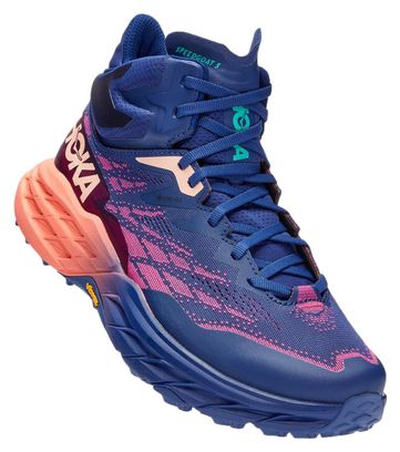 Zapatillas de senderismo Hoka Speedgoat 5 Mid GTX para mujer Rosa Azul
