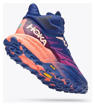 Hoka Speedgoat 5 Mid GTX Women's Hiking Shoes Pink Blue