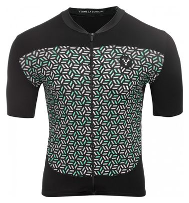 LeBram Korte Mouw Jersey Croix de Fer Zwart Lichtgewicht Fit Cup