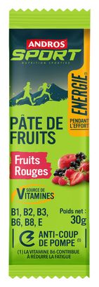 Pâte de Fruit Andros Sport Energie Fruits Rouges 30g