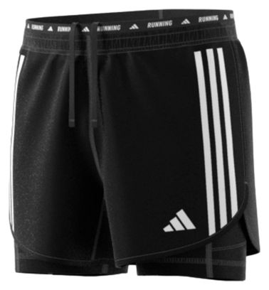 Pantalón Corto adidas Own The Run 2 en 1 Negro Hombre