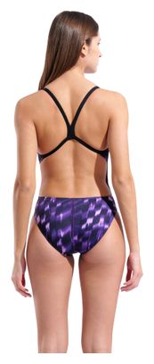 Maillot de Bain Arena Wave Dos Challenge Violet/Noir Femme