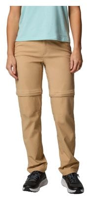 Dames Columbia Leslie Falls Beige Convertible Pants