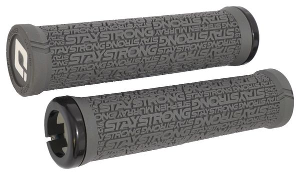 Pair of Odi Stay Strong Reactiv Grips 135mm Grey/Black