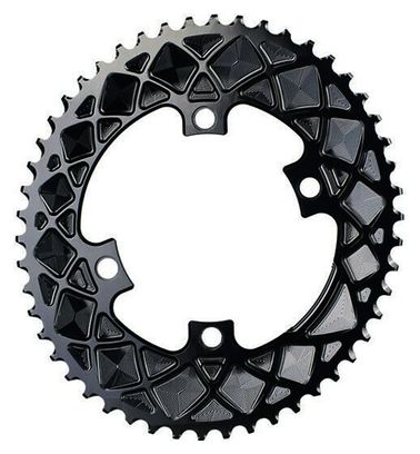 AbsoluteBlack Premium Oval Chainring 110/4 BCD for Shimano 11 S Black