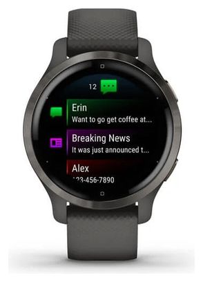 Garmin Venu 2S GPS Horloge Donkergrijs / Zwart