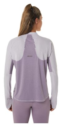 Asics Metarun Purple Women s 1 2 Zip Long Sleeve Jersey Alltricks