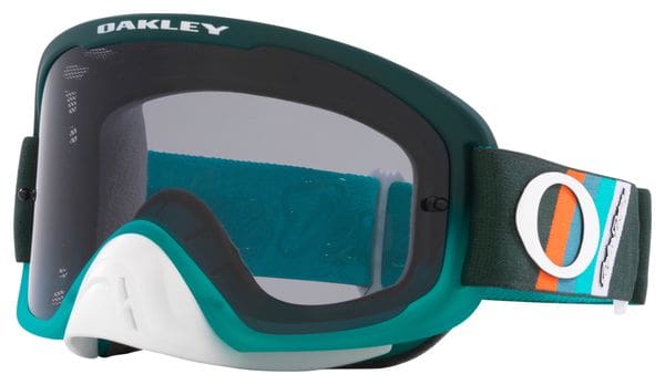 Masque Oakley O-Frame 2.0 PRO MTB Troy Lee Design Hunter Green Stripes / Verres Dark Grey / Ref : OO7117-17