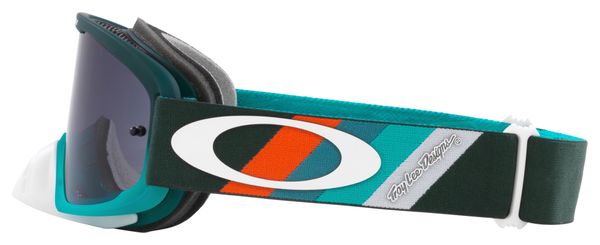 Máscara MTB Oakley O-Frame 2.0 PRO Troy Lee Design Rayas Hunter Green / Lentes Dark Grey / Ref : OO7117-17
