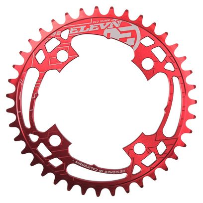 Couronne Elevn Flow 104mm 49 dents Rouge