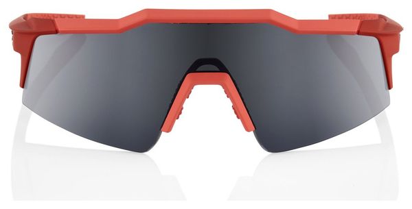 100% Speedcraft SL Sunglasses Soft Tact Coral / Black Mirror Lens