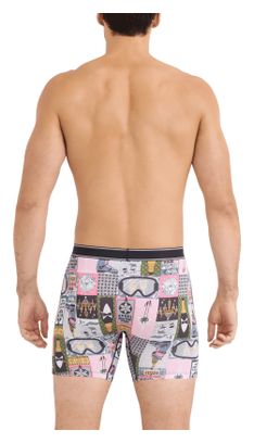 Saxx Daytripper Comfort Stretch Boxershorts, rosa/mehrfarbig, für Herren