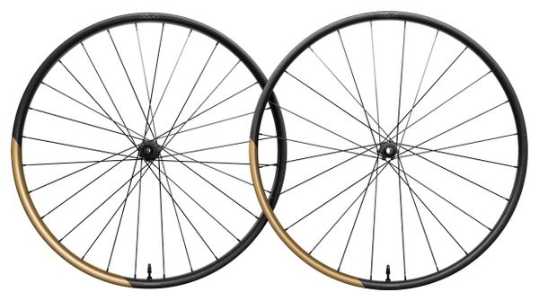 Paire de Roues Oquo Mountain Performance MP30LTD 29'' | Boost 15x110 - 12x148 mm | Center Lock | Noir Or Metallic Golden Sand Mat