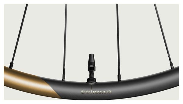 Paire de Roues Oquo Mountain Performance MP30LTD 29'' | Boost 15x110 - 12x148 mm | Center Lock | Noir Or Metallic Golden Sand Mat