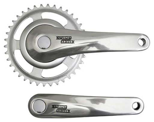 PEDALIER CITY STURMEY ARCHER ALU 170mm PLATEAU 38D. POUR CHAINE 3-32 (6-7-8V.)