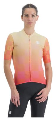 Sportful Rocket Orange/Gelb Kurzarmtrikot für Frauen