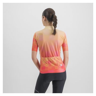 Sportful Rocket Orange/Gelb Kurzarmtrikot für Frauen