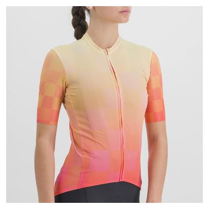 Sportful Rocket Orange/Gelb Kurzarmtrikot für Frauen