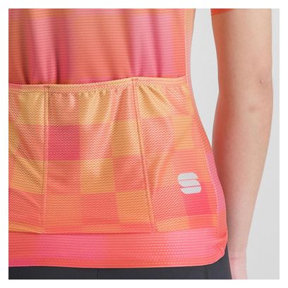 Sportful Rocket Orange/Gelb Kurzarmtrikot für Frauen