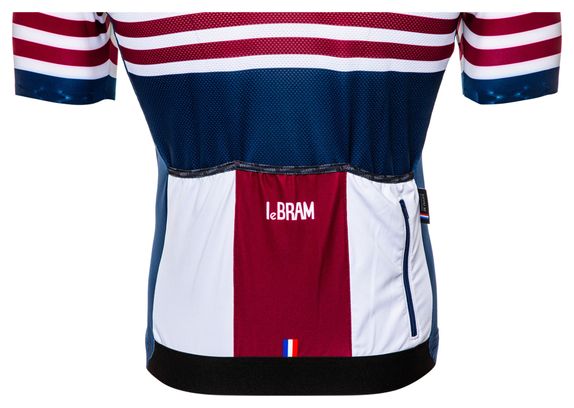 LeBram Tourmalet Short Sleeves Jersey Bordeaux Marine