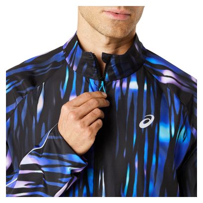 Veste coupe-vent Asics Road Lite-Show Packable Bleu Homme