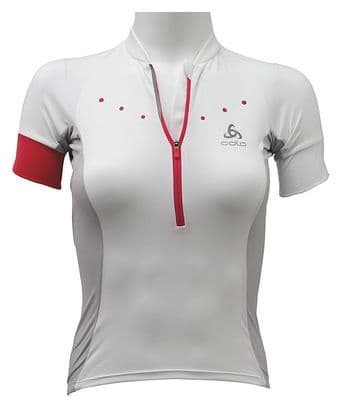 Odlo Stand-Up Collar S/S 1/2 Zip Gavia 410891-10000  Femme  Blanc  t-shirts