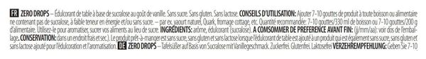 Zero Drops (50ml) - Biotech Usa - Vanille - Arômes Et édulcorants