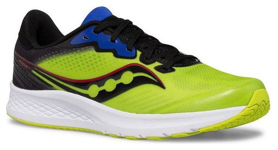 Saucony Ride 14 Gelb Blau Kinder Laufschuhe