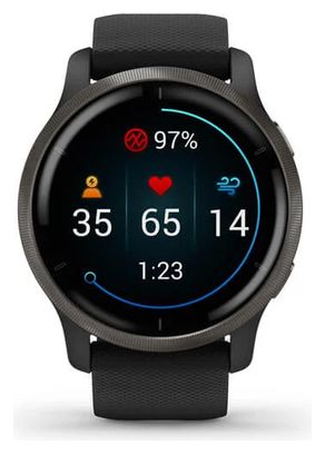 Montre de Sport Garmin Venu 2 Gris Foncé / Noir