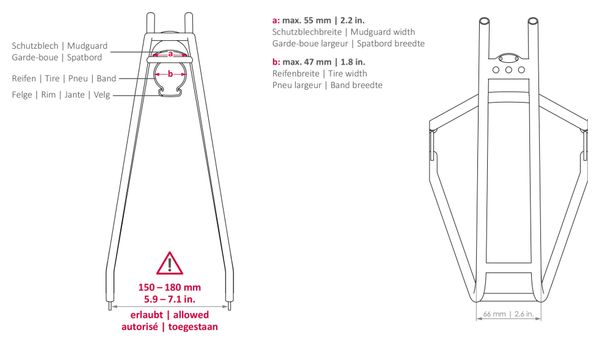 Porte-Bagages Arrière Tubus Airy Titane