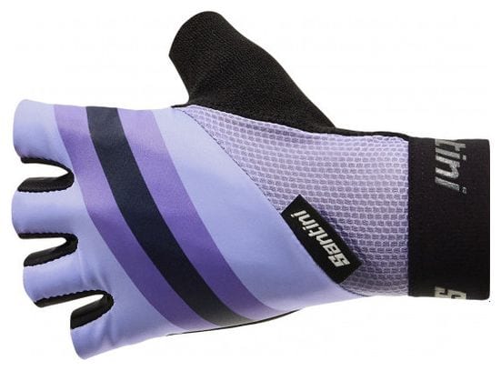 Santini Bengal Violet L Unisex Short Gloves