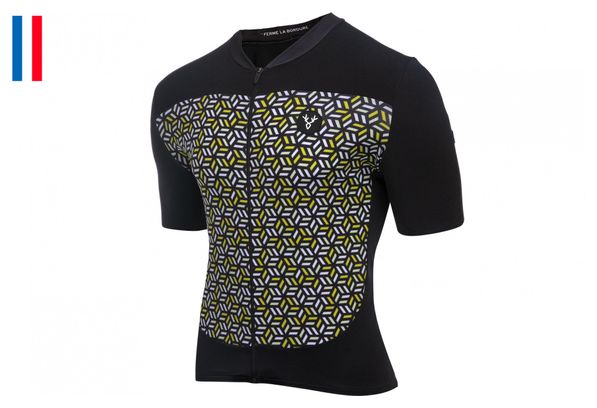 LeBram Kurzarm Jersey Croix de Fer Schwarz Gelb Slim Fit